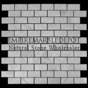 Carrara Marble Italian White Bianco Carrera 1x2 Mosaic Tile Polished