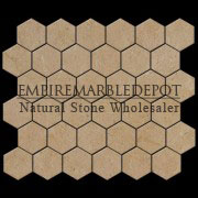 Crema Marfil Marble 2" Hexagon Mosaic Tile Polished