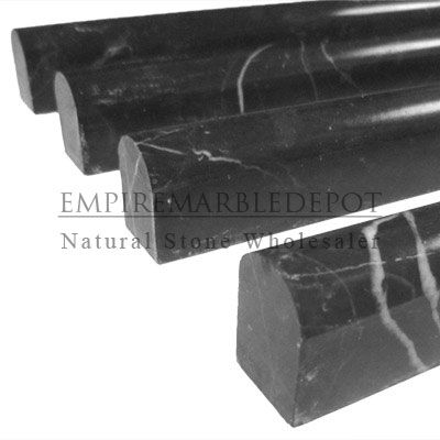 Nero Marquina Black Marble Crown Molding Polished